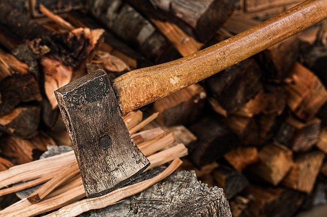 Splitting and Stacking Firewood